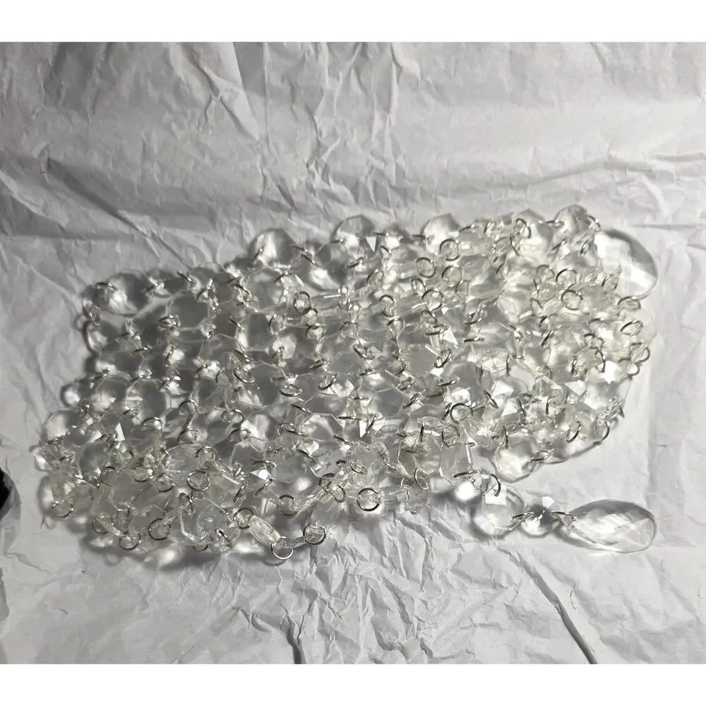 Martha Stewart 12 Feet Acrylic Clear Crystal Garland NIB‎